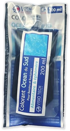 VISIO TECH - Colorant Océan du Sud éphémère pour bassins et fontaines - 200ml (bleu-turquoise)