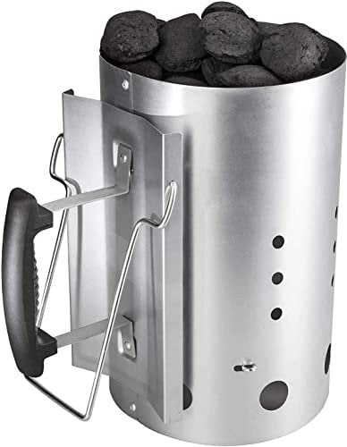 GFTIME Accendino a Camino con Manico in Termoplastico per Weber 7416, Rapidfire per Campeggio e Grigliate, Accendino a Carbone 30cm H e 19CM Dia, Ciminiera di Accensione per Accessori Weber