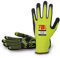 TB Guante de Protección TB 700F Zebra | Guante de Trabajo con Nitrilo Foam Negro en Palma, Algodón Amarillo en Dorso y Puño Elástico. Flexible, Resistente y Transpirable - Talla 8