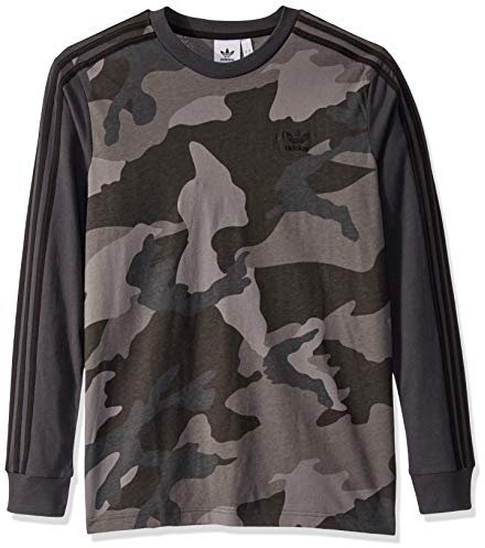 adidas Originals Men's Camo Long-Sleeve Tee T-Shirt, Multi/Carbon, Large