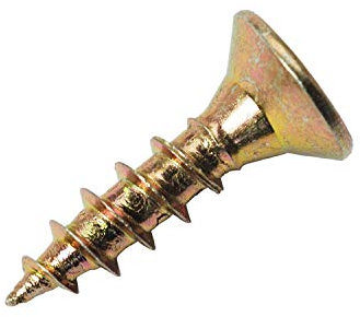 Spanplattenschrauben 4,0 x 16 mm Holz Schrauben Torx verzinkt gelb Flach Senkkopf Fräsrippen