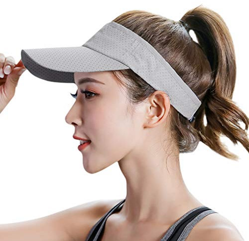 FakeFace Sonnenhut Visor Tennis Cap Bandana Cap Faltbar Sommerhut Sonnenschild Schirmkappe Anti-UV Schnelltrocknend Mesh Baseball Cap Kappe Outdoor Sport Hut für Männer Frauen