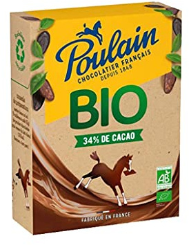 Poulain Bio 34% Cacao en Poudre 350g (lot de 3)