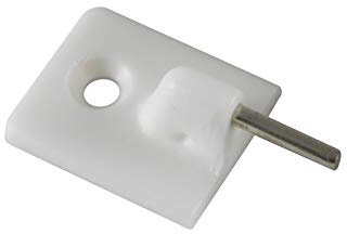 Mobila RS02190 - Ganci adesivi per bacchette tenda, in plastica bianca, 4 pezzi