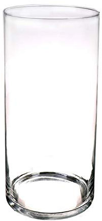 innaGLAS Vase Cylindre Sanya AIR en Verre, Transparent, 60cm, Ø19cm - Vase à Fleurs/Photophore