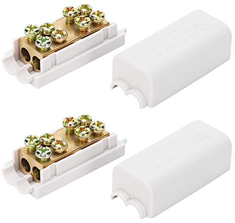 Morsettiere 2 Pezzi Splitter Principale Ad Alta Potenza T-Shape 1-in-2-out Cablaggio Morsettiera Morsettiere a Giunzione Rapida Cavo di Collegamento ZK ‑ 1310 1000 V 80 A con Guscio Isolante