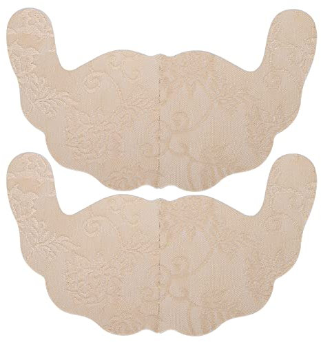 Zerodis Disposable Lace Invisible Bra Cover,U‑Shaped Nipple Cover Stickers Self‑Adhesive Underwear Bra Pads Breathable Comfortable Bra Cover for women(D-Khaki)