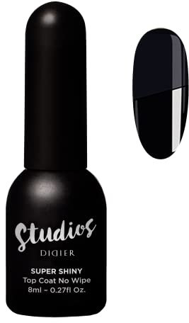 Didier Lab - Premium Top Coat Gel Polish - Super Shiny - For UV Gel Nail Polish - No Wipe Gel Top Coat - Nail Gel Polish - Gel Nails - Extra Shine - Smooths Nail Irregularities - Long Lasting