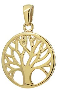 NKlaus Árbol de la Vida Ø 14mm Colgante 375 Oro Amarillo Árbol de la Vida 4925