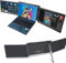 Teamgee Tragbarer Monitor für Laptop, 13,3 Full HD IPS Display, Tri-Screen Monitor Screen Extender, USB-A/Type-C Plug and Play für Windows Android & Mac, Funktioniert mit 13-16.5 Laptops