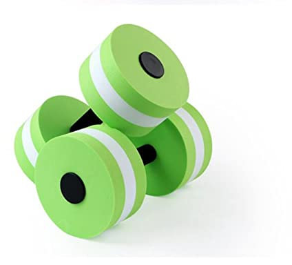 MMCCHB Lot de 2 haltères flottants pour sports nautiques (rose, rouge, bleu, vert) (vert)