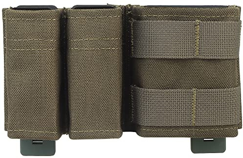 5.56 Mag Pouch Double 9 mm MOLLE-Magazintaschen-Set Tactical Placard mit Quick Release Insert für Chest Rig Vest