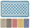 OLIVO.shop | MELODY Tappeto cotone lavabile in lavatrice, Tappeti cotone economici 50x80 cm, rombi (AZZURRO)