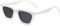 SOJOS Cateye Sonnenbrille Damen Polarisiert Vintage Retro Eckig Coole Frauen Schmale UV400 Schutz Klassische Outdoor Moderne Sonnenbrillen SJ2169 mit Weißer Rahmen/Graue Linse