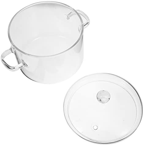 YARNOW Ustensiles De Cuisine Marmite À Soupe Électrique Couvercle Pour Bol À Soupe En Borosilicate