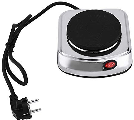 de calefacción de 500 W, calentador de café de placa para mini estufa quemador estufa eléctrica (enchufe EU 220-240V) mini taza que elabora el calentador de oficina/uso doméstico