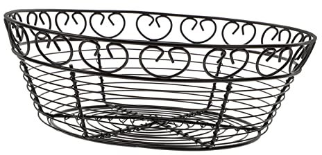 Alipis Elegant Round Wire Bread Basket Multi-Functional Storage for Fruits Snacks Vegetables Chic Iron Art Design Home Office Restaurants Housewarming