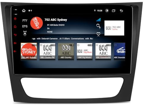 XTRONS Android 13 Autoradio Octa Core 4GB 64GB für Mercedes Benz E-Class W211 CLS Class W219 Multimedia Player GPS Navigation Eingebautes 4G LTE/CarAutoPlay/Android Auto/DSP 9 Zoll