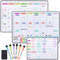 POPRUN Magnetisch Whiteboard Wochenplaner+Monatsplaner+Menüplaner abwischbar,Stundenplan,Familienplaner,Haushaltsplan,Magnettafel für Kühlschrank,Putzplan (3 Stücke) auf Deutsch