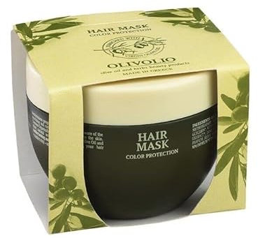 Olivolio Haarmaske mit 93% natürlichen Inhaltsstoffen & 100% Bio Olivenöl für coloriertes Haar & Farbschutz - 250 ml