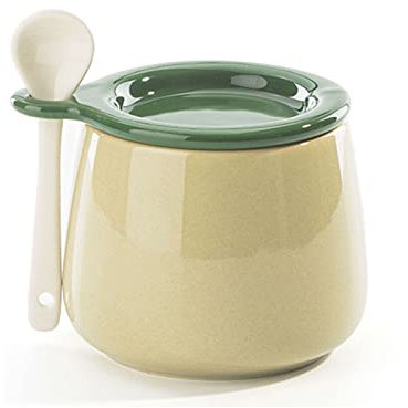 spices jars,Macaron Color Sugar Bowl with Lid and Spoon,Ceramic Sugar Pot with Cover Hole,230ml/8oz Porcelain Spice Jar,Salt Pot Seasoning Canister-Pink-230ml Pot(Color:Pink,Size:230ml) ( Color : Gree