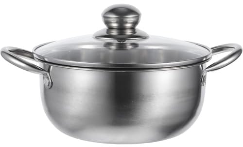 DOITOOL 1pc Stainless Steel Steamer Soup Pot Kitchen Supply for Induction Cooking Versatile Stockpot for Soups and Stews Mirror Polished Design Capacity