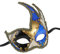 Dinnesis Maskerade-Maske für Herren, Vintage, venezianische, karierte, musikalische Party-Karnevalsmaske Leuchtaugen (Blue, One Size)