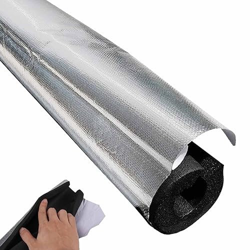 Recubrimientos De Tuberías - Goma Tubo De Aislamiento, Manguito Aislante Instalaciones De Cobre Tubos De Hierro para El Laboratorio De La Industria del Aire Acondicionado (Color : Thickness 1.2, Siz