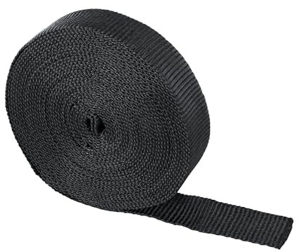 Sangle Noire - Largeur 25mm, Longueur 10m - pour Couverture de Piscine Cov'Top ou Bâche à Barres - POOLCO