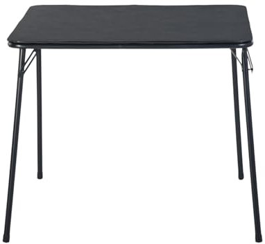 ZZINOKE Klapptisch, 86 x 86 cm, Gartentisch, Balkontisch, Outdoor-Esstisch, Klappbar, Kleiner Tisch für Balkon, Camping, Küche, Tragkraft 70 kg, Schwarz