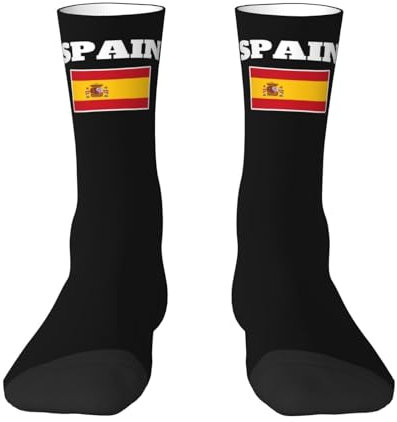 Calcetines Trabajo, España Bandera De España Española Calcetines Deporte Respirable Running Calcetines Unisex Medias Deportivas Para Mujer Trabajo Running 40cm