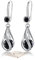 Black Earrings for Women, Sterling Silver Earrings Drop Earring, Hypoallergenic Silver Earring for Women, Black Jewellery Gift Birthday Christmas Anniversary