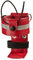 L-Style Universal Reflective Radio Holster Case Red Leather with Black Snap