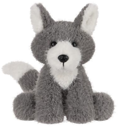 Apricot Lamb Neugieriger Wolf Plüschtiere für Kinder, weiche niedliche Kuscheltier für Baby Mädchen und Jungen, Flauschige Neugieriger Wolf Grau 19 cm
