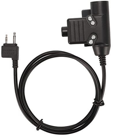 Pissente U94 PTT-Kabelstecker-Headset-Adapter, Radio-Headset-Adapter U94 PTT 2-poliger Plug-and-Play-Hands-FreePush-to-Talk-Adapter für Alan für Midland Radio