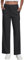 GRECERELLE Palazzo Hose Damen Elegante Locker Weites Bein Hose Taille Dehnbar Lounge Hose mit Taschen (Schwarz, M)
