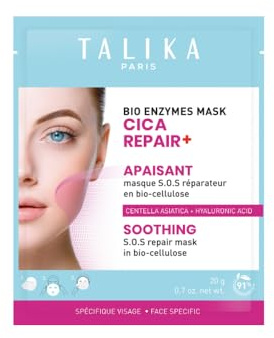 Talika Bio Enzyme Cica Repair Maske, beruhigend, feuchtigkeitsspendend und reparierend, für trockene Haut