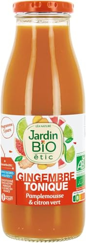 Jardin BiO étic - Boisson gingembre tonique - bio - Thé, infusion et jus - Certifié AB - Bouteille de 50cl (Lot de 7)