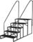 Escabeau 5 Marches avec 2 Main Courante, Marchepied Antidérapant en Acier pour Caravane Escabot de Piscine, Escabeaux Portable pour Camping-Cars à Cinq Roues, Escabeau de Ménage Outdoor RV Marchepied