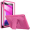 Soke Case for iPad 11th Generation 11-inch (A16) 2025, iPad 10th Generation 10.9-inch 2022, with Built-in Screen Protector and Kickstand, Rugged Full Body Protective Cover -Hot Pink