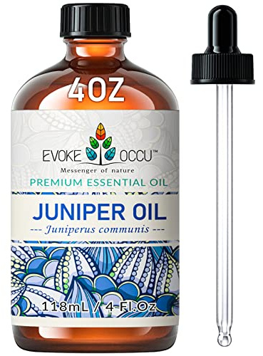 EVOKE OCCU Wacholderbeeren-Ätheröl für Aromatherapie, Hautpflege & Diffusor | beruhigendes Aroma, sanfte Körpermassagemischungen, vielseitige DIY-Mischungen & Raumduft - 118ml / 4 fl oz