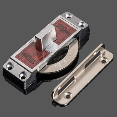 Serrure de porte coulissante élégante en acier inoxydable, pour cages d'animaux domestiques et diverses applications intérieures