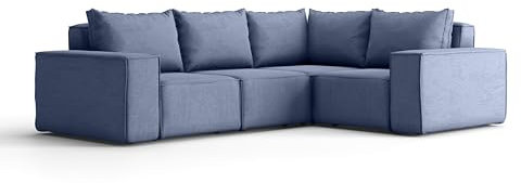 Friderik Ecksofa Garten Couch Wasserdichtes Sofa Outdoor Gartenmöbel Terrasse (Jeans)