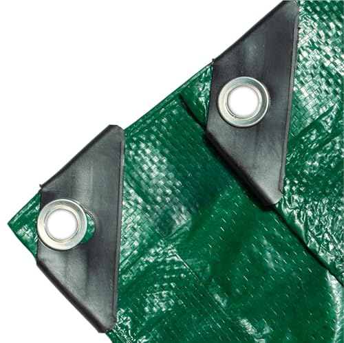 3x5 Meter Schutzplane 150 g/m² grün - Allzweck Plane & Gartenplane - wasserdichte Plane mit Ösen, Bauplane & Zeltplane für Camping & Garten (3x5)