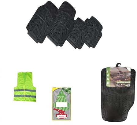 KOMPATIBEL MIT Mitsubishi ASX Set MIT 4 AUTOMATTEN AUS Gummi, SCHWARZ, rutschfest MIT VORSCHNITT, 2 VORNE: 72X44CM + 2 HINTEN: 46X43CM