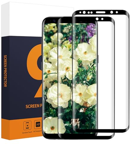 Carantee 2 Stück Schutzfolie für Panzerglas für Samsung Galaxy S9 Plus Schutzglas, 3D Runder Randschutz, 0,33mm Sensible Berührung, 9H Härte Kratzfest, HD Keine Blasen Displayschutzfolie für S9 Plus