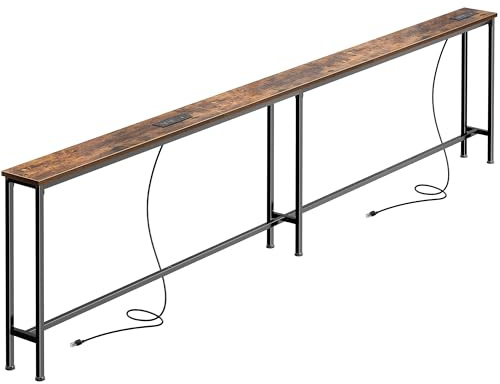SUPERJARE 102 Inch Sofa Table with 2 Power Outlets and USB-C Ports