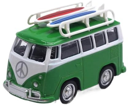 1: 43 Per Modelli Di Autobus Da Viaggio In Lega Volkswagen Giocattolo Per Decorazioni Per Torte Giocattoli Metal Vehicles non RC(verde)