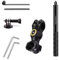 XBERSTAR Camera Clamp Mount Selfie Stick for Insta360 X5/X4 X3/for DJI Osmo Action 4/5 Pro Camera Handlebar Mount Bracket