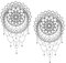 Gadpiparty 2Pcs Mandala Flower Wall Stickers Removable Home Decor for Bedroom Living Room Easy Peel and Stick Wall Decals Smooth Surface Application Dark Academia Aesthetic